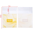 Self-sealing plastic bag with yellow wavy liner for gifts and snacks, 7x9.8cm size - Yellow Thanks