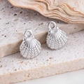 Antique silver scallop shell alloy pendants for DIY bracelets and necklaces jewelry - Polished Small Scallop