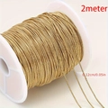 2 meters of gold vacuum plated stainless steel snake chain for DIY jewelry making - Round Snake Chain / 1.2mm Width (2 Meters/Pack)