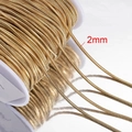 2mm gold-plated stainless steel snake chain on white spool for DIY jewelry making - Round Snake Chain / 2mm Width (2 Meters/Pack)