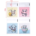Panda cartoon small self-sealing bags for candy and jewelry 7x10cm set of four designs - Multicolor Panda