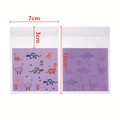 Cartoon dinosaur resealable bag 7x10cm size dimensions for cookies and jewelry - Purple Dinosaur