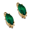 Colgantes marquise de cristal verde dorado con engaste de cuatro garras para joyas DIY - Marquise-Verde-12.5x8mm