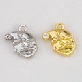 Christmas Santa Claus alloy pendants in gold and silver finish with rhinestone - Santa Claus
