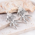 Silver goldfish alloy pendant charms with scale details for DIY jewelry making - Goldfish