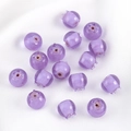 Blueberry style purple lampwork glass spacer beads for DIY earring jewelry making - Transparent Purple