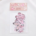 Close-up of 40-piece semi-transparent butterfly stickers in pink and purple tones - 40 Pack / Pink Butterfly