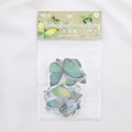 Detail view of 40 pieces PET butterfly stickers in green nature series for DIY journaling - 40 Pack / Green Butterfly