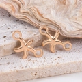 Charm connecteur étoile de mer doré avec deux anneaux pour bijoux DIY et colliers - Étoile de Mer-KC Or / 9.5x16