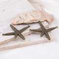 Pendentifs étoile de mer en alliage bronze vintage pour la création de colliers DIY - Étoile de Mer-Bronze / 44x50.5