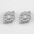 Cuenta espaciadora de camelia en acero inoxidable 304 para creación de joyería DIY - 5 Pzs/Paquete / Margarita 3D Acero-8.7x12.7
