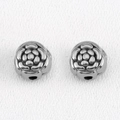 Cuentas espaciadoras de camelia de acero inoxidable 304 para hacer joyería DIY - 5 Pzs/Paquete / Rosa 3D Acero-6x6