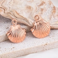 Pendentifs coquillages en alliage or rose pour fabrication de bijoux DIY - Coquille-Or Rose / 15x18