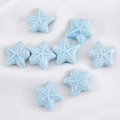 Light blue starfish polymer clay beads with dotted texture for DIY jewelry making - Light Blue Starfish Ceramic Bead (18.5x20.5mm)