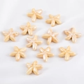 Starfish shaped ceramic beads for jewelry making in pearl yellow finish for necklaces - Yellow Starfish Ceramic Bead (17mm)