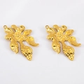 Golden sea-grass coral style pendants with hammered texture for DIY jewelry making - Gold Starfish (DZ3500) / 2 Pcs/Set