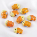 DIY colorful orange clay fish beads for jewelry making and handmade craft accessories - Orange Fish Ceramic Bead (13.5x18mm)