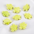 Light green polymer clay sea turtle beads for DIY jewelry and handmade crafts - Green Turtle Ceramic Bead (14.5x18mm)