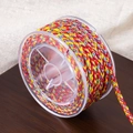 DIY colorful 12-strand braided cord on transparent spool for handmade jewelry making - Approx 4m Per Roll / US 3