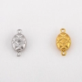 Braided texture 304 stainless steel magnetic clasps in gold and silver for DIY jewelry - Oval Weave Pattern / Steel