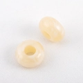 Hellbeige Acrylringperle mit Marmornebelmuster für DIY-Schmuckherstellung - Hammelfett-Jade-Ringperle