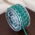 12-strand multicolor braided cord in green, white, and grey for DIY jewelry making - Approx 4m Per Roll / US 4