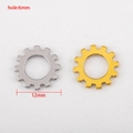 DIY jewelry 12mm stainless steel gear charms in gold and silver finishes - 12mm Large Hole Gear Style