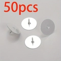 Pack of 50 silver flat head earring posts for DIY jewelry making and craft findings - 10mm / Silver