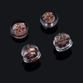 Rose gold butterfly earring backs with clear silicone pads for jewelry making DIY - 5mm / Rose Gold
