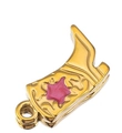 Goldener Cowboy-Stiefel-Anhänger mit rotem Stern für DIY-Schmuck und Armbänder - Rotstern-Stil / 5 Stück / Gold