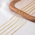 Elegante vergoldete O-Kette für DIY-Schmuck mit gedrehtem, hochglänzendem Metallic-Finish - Gold - Wassertropfen / 1 Meter/Packung