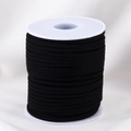Cordón de ante negro de 3mm en carrete blanco para joyería DIY y tejido decorativo - [1 Rollo/Paquete] / Negro-3mm