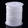 Cordón de ante blanco de 3 mm en carrete para joyería DIY y manualidades - [1 Rollo/Paquete] / Blanco-3mm