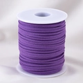 Rollo de cordón de gamuza púrpura de 3mm para trenzado de joyas en bobina blanca - [1 Rollo/Paquete] / Púrpura Oscuro