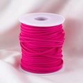 Rollo de cordón de antelina rojo rosa 3mm para joyería DIY y manualidades - [1 Rollo/Paquete] / Rojo Rosa