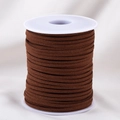Cordón de gamuza marrón de 3mm en carrete para tejido de joyas y embalaje de artesanía - [1 Rollo/Paquete] / Café Oscuro