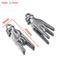Polished 304 stainless steel rock on gesture pendant 25mm height for DIY jewelry making - 9mm / Steel