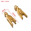 Golden rock gesture pendant in 304 stainless steel for DIY necklace charms - 8mm / Gold