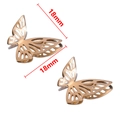 Set of two golden 18mm hollow butterfly hair clips with intricate filigree design - 19x17mm (50 Pieces/Pack) / KC Gold