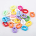Colorful macaron acrylic open C-links for DIY jewelry making and pet toy assembly - Pack of 200 / Bright Mixed Colors