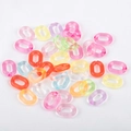 Colorful macaron acrylic open chain links for DIY jewelry making and craft projects - Pack of 200 / Transparent Mixed Colors