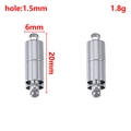 Silver cylindrical magnetic jewelry clasp for DIY bracelets with 20mm height - Cylindrical Style (TT2354) / Cylindrical Silver 20x6mm