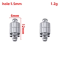 Fermoirs magnétiques cylindriques en argent pour bijoux avec trou 1,5mm et largeur 6mm - Cylindre / 12x6mm (1 Paire/Paquet) / Argent Brillant