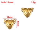 Fermoir magnétique en forme de cœur doré pour bijoux DIY, 12x9mm avec trou 1,2mm - Forme de Coeur / 12x5mm (1 Paire/Paquet) / Or
