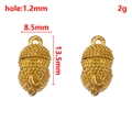 Fermoir magnétique doré en forme de cœur pour colliers DIY avec texture de grain - Sphère / 8mm (1 Paire/Paquet) / Or