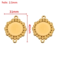 Gouden 304 roestvrijstalen bloemenhanger van 31mm breed voor DIY sieraden maken - Rond-Goud-31mm