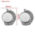 Zilveren roterende maan hanger voor DIY-sieraden, 35mm breed en 40mm hoog - Halve Maan-Staal-35mm