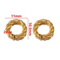 Connecteurs torsadés ovales dorés en acier inoxydable pour bijoux DIY 11mm - Or Torsadé Rond-11x10.5