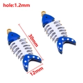 Blue and white enamel fish bone charms 30mm x 12mm for DIY jewelry making - 12x30mm / Dark Blue