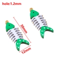 Fishbone enamel charms in green and white with 30mm length for DIY jewelry making - 12x30mm / Green